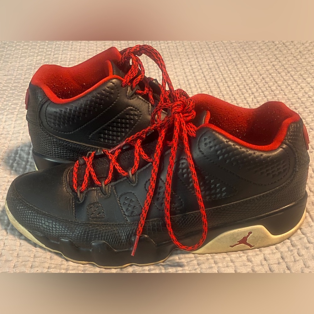 Nike Air Jordan 9 IX Retro Low Snakeskin Sneakers Men's 12.5 Black 832822-001